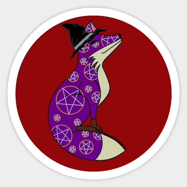 Happy Fox - Bewitching Sticker by A Rickety Ninja